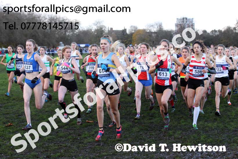 Womens under-17s and IAAF Junior Womens 2017 British Athletics Liverpool Cross Challenge, Sefton Park, Liverpool. Photo:  David T. Hewitson/Sports for All Pics